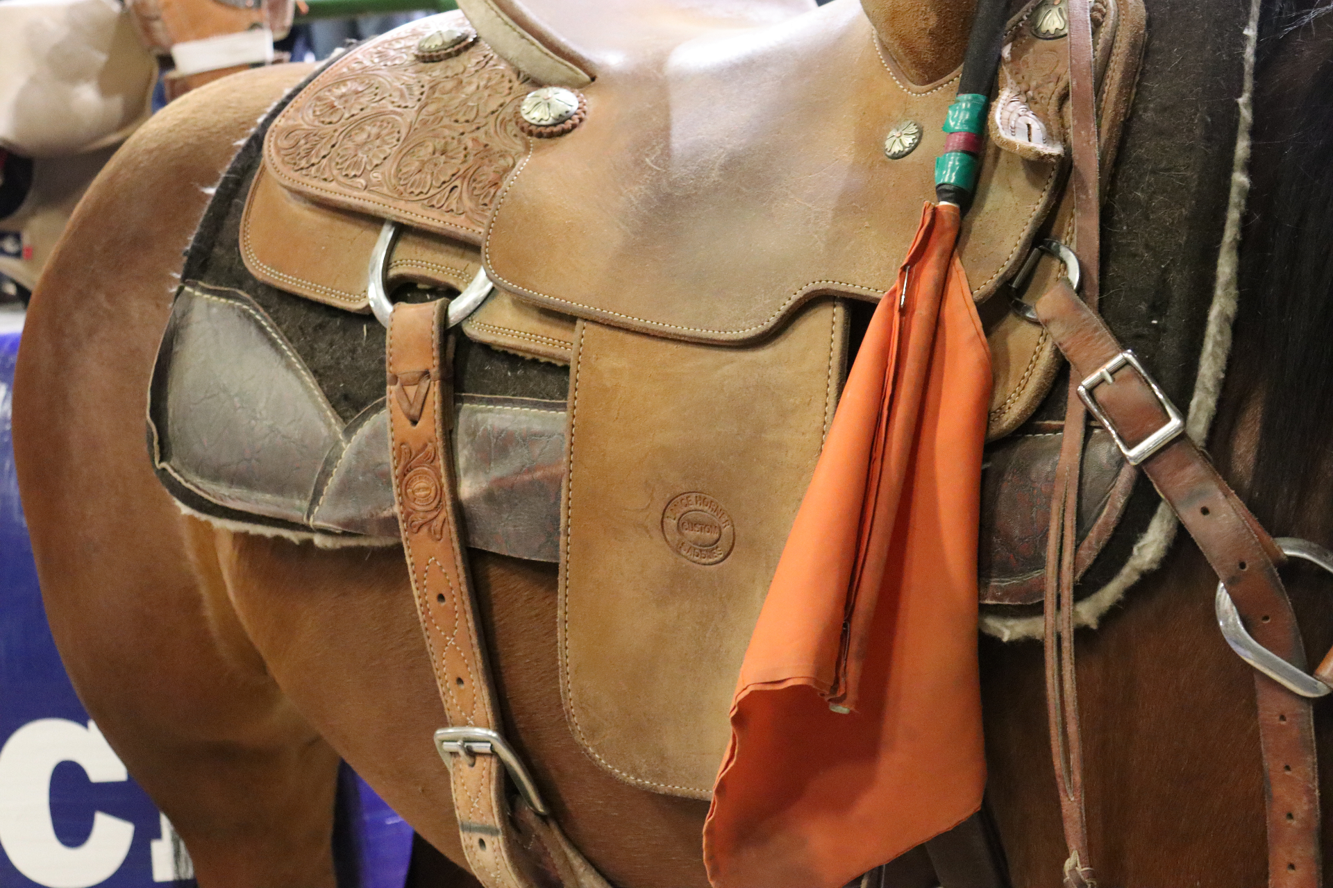 Rodeo athlete competing